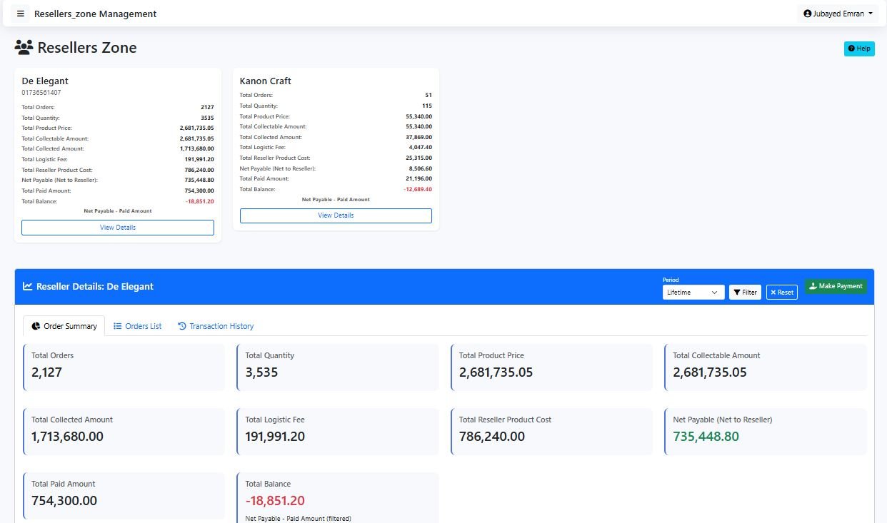 Resellers Zone module screenshot